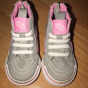 Toddler Vans - pink/grey - Excellent Condition
